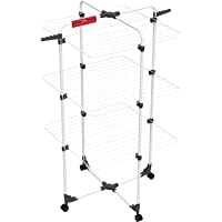 Vileda Mixer 3 - Tendedero vertical de torre de acero- 30 metros de espacio de tendido- 3 rejillas- soporte para ropa…